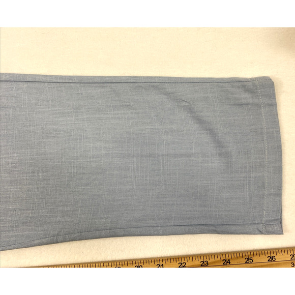 Como Vintage Pants Womens Large Linen Blend Light Blue High‎ Waist Coastal - Picture 9 of 10
